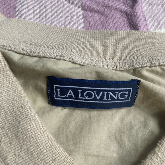 Used L Tan LA Loving Nylon Pullover - Picture 3 of 4